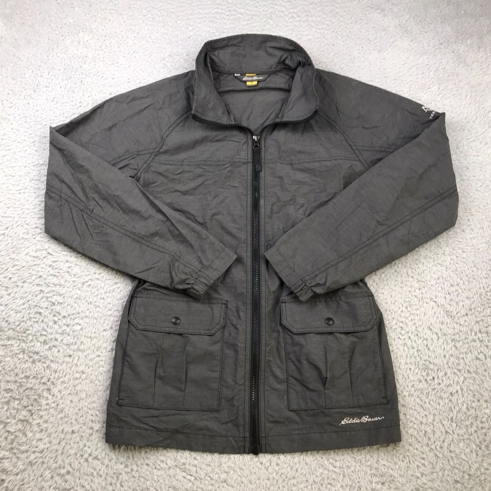 Eddie Bauer Travex Utlity Jacket Womens S Gray Performance Lightweight Coat